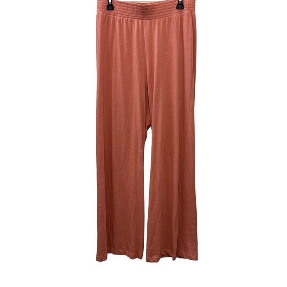 Zara Coral Knit Wide Leg Pull‎ On Pants Size Large - Picture 2 of 7